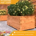 Mega Holz Pflanzkübel Pinie Lasiert 80x40 cm - Massiv & wetterfest - Fertig montierter Blumenkübel aus Kiefernholz - Rustikaler Blumentopf für Garten, Balkon & Terrasse, witterungsbeständig & robust - Thumbnail 10