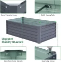 Ohuhu Hochbeet Metall Pflanzenbeet 180x90x60 cm, Hochbeete für Garten aus robustem Stahlblech mit stabilem Design, Rostschutz und Langer Haltbarkeit – Ideal für Gemüse, Kräuter & Blumen Anthrazit - Thumbnail 6