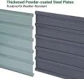 Ohuhu Hochbeet Metall Pflanzenbeet 180x90x60 cm, Hochbeete für Garten aus robustem Stahlblech mit stabilem Design, Rostschutz und Langer Haltbarkeit – Ideal für Gemüse, Kräuter & Blumen Anthrazit - Thumbnail 7