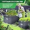 Ohuhu Hochbeet Metall Pflanzenbeet 180x90x60 cm, Hochbeete für Garten aus robustem Stahlblech mit stabilem Design, Rostschutz und Langer Haltbarkeit – Ideal für Gemüse, Kräuter & Blumen Anthrazit - Thumbnail 2