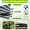 Ohuhu Metall Hochbeet Pflanzenbeet 240x90x60 cm, Hochbeete für Garten aus Robustes Stahlblech, Rostgeschützt & Stabil, Ideal für Garten Gemüse Kräuter Blumen Anthrazit - Thumbnail 5