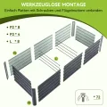 Ohuhu Metall Hochbeet Pflanzenbeet 240x90x60 cm, Hochbeete für Garten aus Robustes Stahlblech, Rostgeschützt & Stabil, Ideal für Garten Gemüse Kräuter Blumen Anthrazit - Thumbnail 8