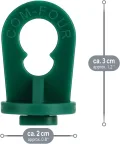 com-four® 100x Gewächshausclips - Aufhängevorrichtungen für Gewächshaus und Wintergarten - Ösen für Gewächshausschienen - Rankhilfeclips stake Clips mit hoher Tragkraft (100 Clips - grün) - Thumbnail 7