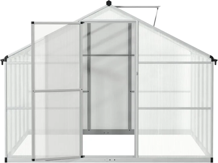 Aluminium Gewächshaus für den Garten 7,2m² inklusive 301 x 238cm Fundament vielseitig nutzbar als Treibhaus,Frühbeet Aufzucht,Tomatenhaus und Pflanzenhaus – Bild 1