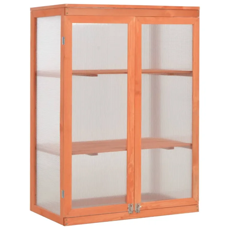 BaraSh Gewächshaus aus Holz, 75 x 47 x 109 cm, Gewächshaus für den Garten, Haus, aus Stahl – Bild 1