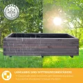 Pflanzkübel Grau Lasiert 60x40 cm - Massiv & wetterfest - Fertig montierter Blumenkübel aus Kiefernholz - Rustikaler Blumentopf für Garten, Balkon & Terrasse, witterungsbeständig & robust - Thumbnail 6