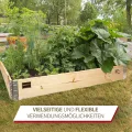 Schroth Home Hochbeet 120x80x20cm Rechteckig - Palettenrahmen aus Holz für Garten - Faltbar, Steckbar & Stapelbar - Außenbereich (3X Rahmen) - Thumbnail 5