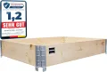 Schroth Home Hochbeet 120x80x20cm Rechteckig - Palettenrahmen aus Holz für Garten - Faltbar, Steckbar & Stapelbar - Außenbereich (3X Rahmen) - Thumbnail 9