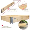 Schroth Home Hochbeet 120x80x20cm Rechteckig - Palettenrahmen aus Holz für Garten - Faltbar, Steckbar & Stapelbar - Außenbereich (3X Rahmen) - Thumbnail 2