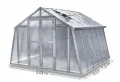 Gewächshaus Landhaus aus feuerverzinkten Stahlblechprofilen und Nörpelglas, Breite 3,03 m x Länge 4,52 m = 13,70 m² - Thumbnail 4