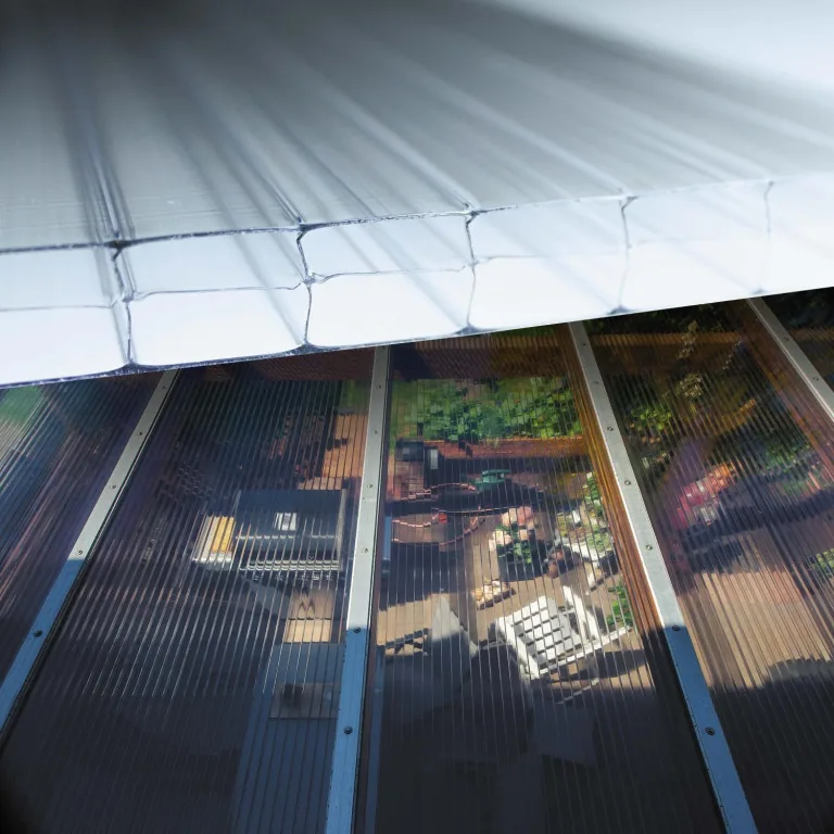 KAISER plastic® 4x Doppelstegplatten Polycarbonat 16/20-98x200 cm (7,84 m²) Klar & UV-beständig - Hohlkammerplatten Xtra Strong - Stegplatten für Dach, Gewächshaus, Carport – Bild 7