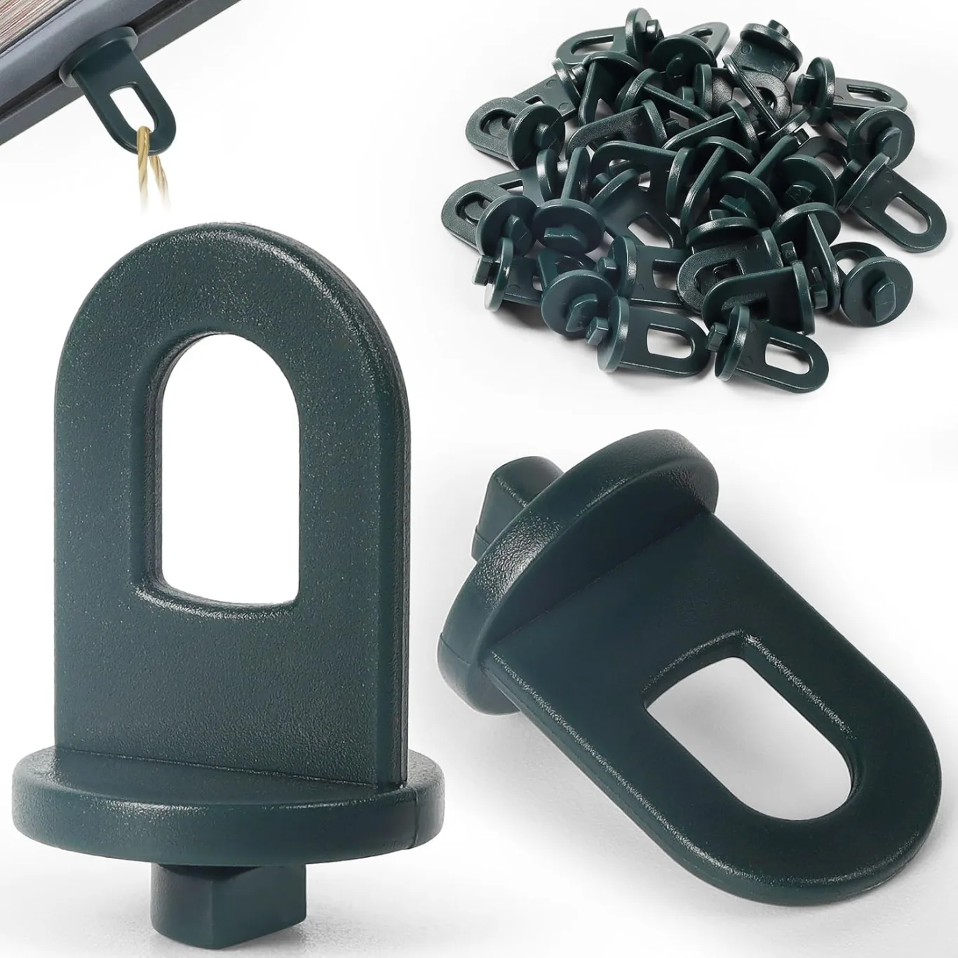 50x Gewächshausclips mit hoher Tragkraft, Stabile Pflanzenhalter, Aufhängevorrichtungen für Gewächshaus, Perfekte Ösen Rankhilfe Clips Kunststoff, für Ihr Gewächshaus und Paradies - Bild 1