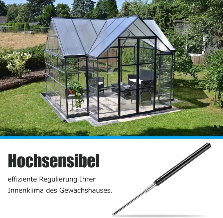 Goture Automatischer Entlüftungsöffner, automatischer Gewächshaus-Fensteröffner, Zylinder-Dach-Entlüftungsöffner, Autovent-Set, solarwärmeempfindliche Gartengeräte, Zubehör B – Bild 4