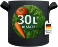 König Design 30x 20L Pflanzsack aus Vlies Stoff - 30er Set 20L Pflanztaschen aus 300 g/m² Filz & Vliesstoff - Pflanzgefäß Pflanzbeutel für Balkon Terrasse Gewächshaus & Garten - Thumbnail 10