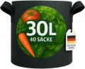 König Design 50x 30L Pflanzsack aus Vlies Stoff - 50er Set 30L Pflanztaschen aus 300 g/m² Filz & Vliesstoff - Pflanzgefäß Pflanzbeutel für Balkon Terrasse Gewächshaus & Garten - Thumbnail 4