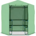 Gewächshaus mit Ablagen Stahl 227x223 cm, Frühbeet, Tomatenhaus, Treibhaus, Greenhouse, Garten Zubehör - Thumbnail 8