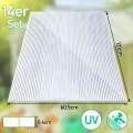 14x Polycarbonat Hohlkammerstegplatten 4mm, 10,25 m² Polycarbonatplatten ,50x Klammern, 50x Z-Clips, 60.5 x 121cm Doppelstegplatte, Stegplatte Gewächshausplatte UV-beständigen für Gewächshaus - Thumbnail 3