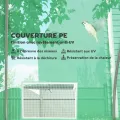 Outsunny Garten-Gewächshaus, Tunnel, 24 m², 8 x 3 x 2 m – 16 Fenster, Tür mit Reißverschluss, aufrollbar – Rohrgestell, verzinkter Stahl, Abdeckplane aus hochdichtem Polyethylen, Grün - Thumbnail 3