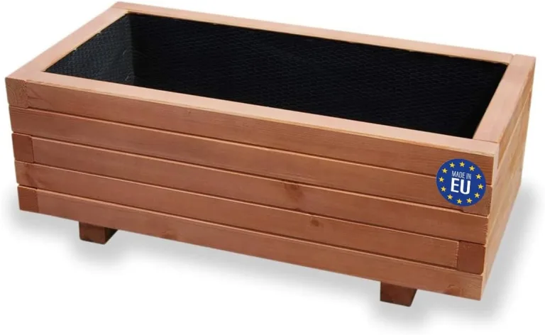 Hochbeet 60 x 40 x 30H cm Blumenkasten aus Holz Pflanzkübel Garten Balkon Terrasse Pflanzkasten Nuss Braun 60KAN4030NU – Bild 8