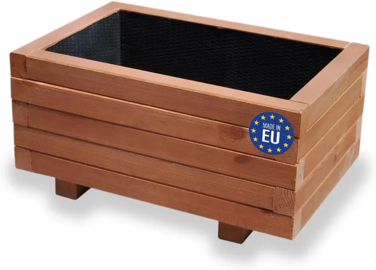 Hochbeet 60 x 40 x 30H cm Blumenkasten aus Holz Pflanzkübel Garten Balkon Terrasse Pflanzkasten Nuss Braun 60KAN4030NU – Bild 1