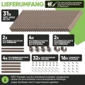 Hochbeet WPC EcoFusion 166x85x71cm – extrem Langlebig [Woody-Look] Komplettpaket mit vorgebohrten Löchern | Hochbeete für Garten Hochbeete-kit Bausatz - Thumbnail 4
