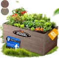 Hochbeet WPC EcoFusion 166x85x71cm – extrem Langlebig [Woody-Look] Komplettpaket mit vorgebohrten Löchern | Hochbeete für Garten Hochbeete-kit Bausatz - Thumbnail 1