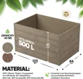 Hochbeet WPC EcoFusion 123x64x71cm – extrem Langlebig [Woody-Look] Komplettpaket mit vorgebohrten Löchern | Hochbeete für Garten Hochbeete-kit Bausatz - Thumbnail 7