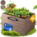Hochbeet WPC EcoFusion 123x64x71cm – extrem Langlebig [Woody-Look] Komplettpaket mit vorgebohrten Löchern | Hochbeete für Garten Hochbeete-kit Bausatz - Thumbnail 8