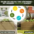 Hochbeet WPC EcoFusion 123x64x71cm – extrem Langlebig [Woody-Look] Komplettpaket mit vorgebohrten Löchern | Hochbeete für Garten Hochbeete-kit Bausatz - Thumbnail 3