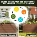 Hochbeet WPC EcoFusion 123x64x71cm – extrem Langlebig [Woody-Look] Komplettpaket mit vorgebohrten Löchern | Hochbeete für Garten Hochbeete-kit Bausatz - Thumbnail 3