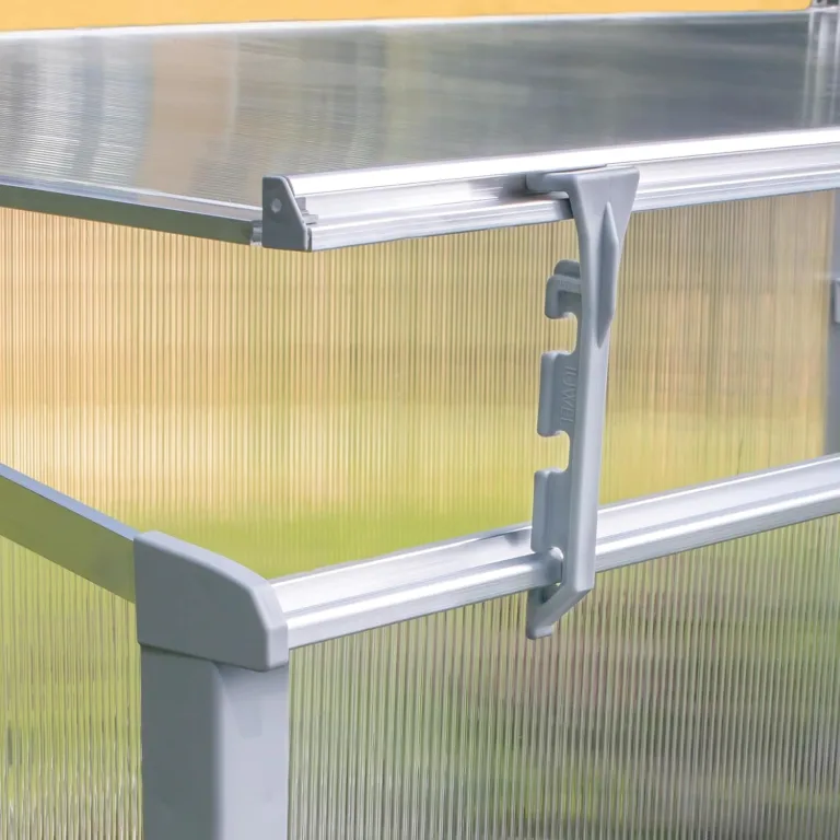 JUWEL Thermo Frühbeet Easy FIX 120/80 (für Palettenrahmen-Hochbeete 120x80 cm, rostfreie Aluprofile, 2 Fenster mit Windsicherung, 4 mm Hohlkammerplatten) 20222 – Bild 7