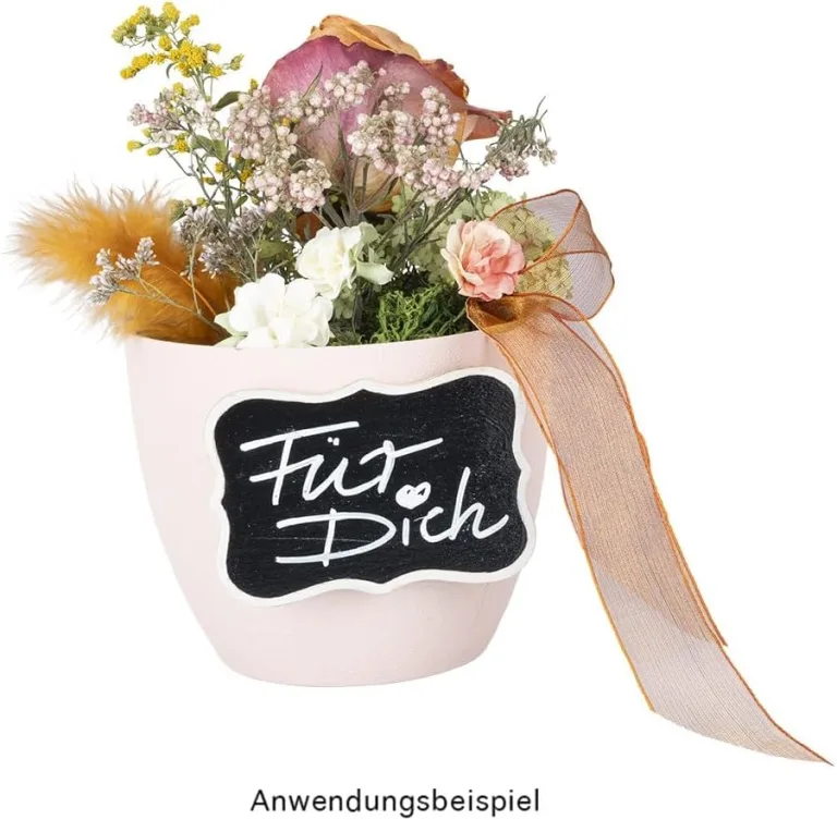 Ideen mit Herz Pflanzenschilder aus Holz mit beschreibbarer Tafel | Holzschilder für Hochbeet, Garten und Pflanzen | Stecketikett für Gemüse- und Kräutergarten | Gewächshaus | 18cm hoch | 30 Stück – Bild 5