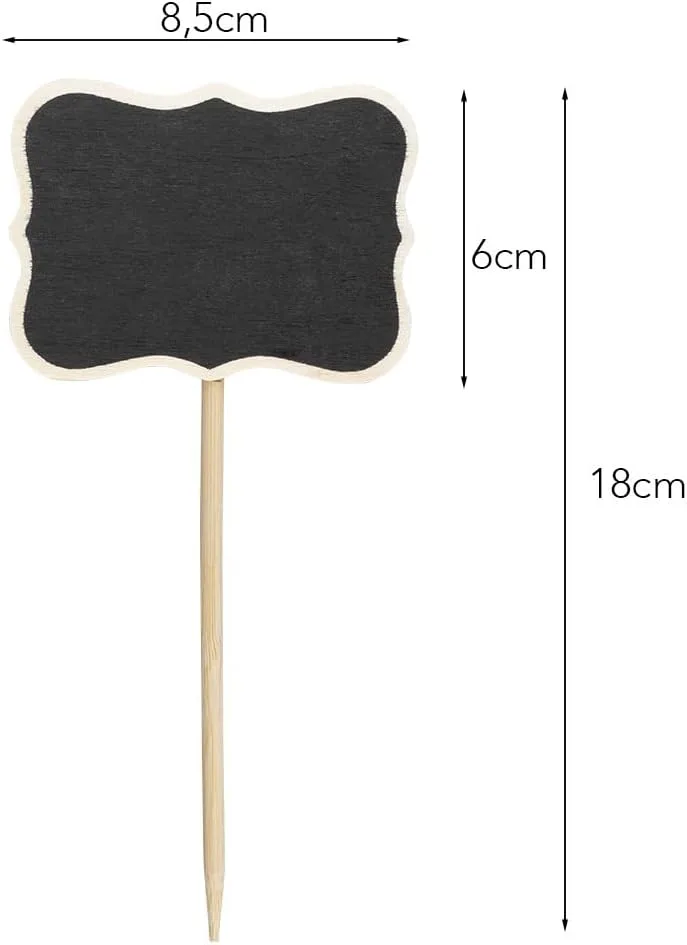 Ideen mit Herz Pflanzenschilder aus Holz mit beschreibbarer Tafel | Holzschilder für Hochbeet, Garten und Pflanzen | Stecketikett für Gemüse- und Kräutergarten | Gewächshaus | 18cm hoch | 30 Stück – Bild 3