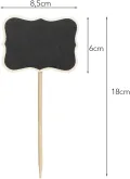 Ideen mit Herz Pflanzenschilder aus Holz mit beschreibbarer Tafel | Holzschilder für Hochbeet, Garten und Pflanzen | Stecketikett für Gemüse- und Kräutergarten | Gewächshaus | 18cm hoch | 30 Stück - Thumbnail 3