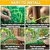 Ranknetz für Kletterpflanzen,2M X 5M Ranknetz für Gurken,Tomaten Rankhilfen für Kletterpflanzen,Ranknetz Gewächshaus,Ranknetz Zubehör,mit 25 Gewächshausclips und 50 Pflanzenbinder. - Thumbnail 3