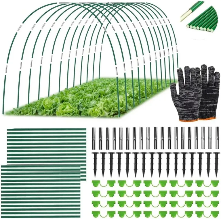 Pflanztunnel Bögen,30 PCS Tunnelbögen Hochbeet,Abnehmbar Folientunnel für Hochbeet,Gewächshaus Bogen 6mm mit Kunststoff umwickelt,Gewächshaus Reifen,Gartentunnel Bögen,Gewächshaus Tunnel – Bild 3