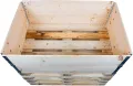 Holz Hochbeetrahmen Natur stapelbar - 120 x 80 cm - Hochbeet Stecksystem erweiterbar - Gemüsebeet Blumenbeet Frühbeet Palettenrahmen Stapelrahmen steckbar für den Außenbereich - Thumbnail 2