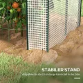 Outsunny Foliengewächshaus, Gewächshaus mit Doppeltür, Treibhaus, Winddichtes Tomatenhaus für Garten, Weiß, 100 x 80 x 150 cm - Thumbnail 6