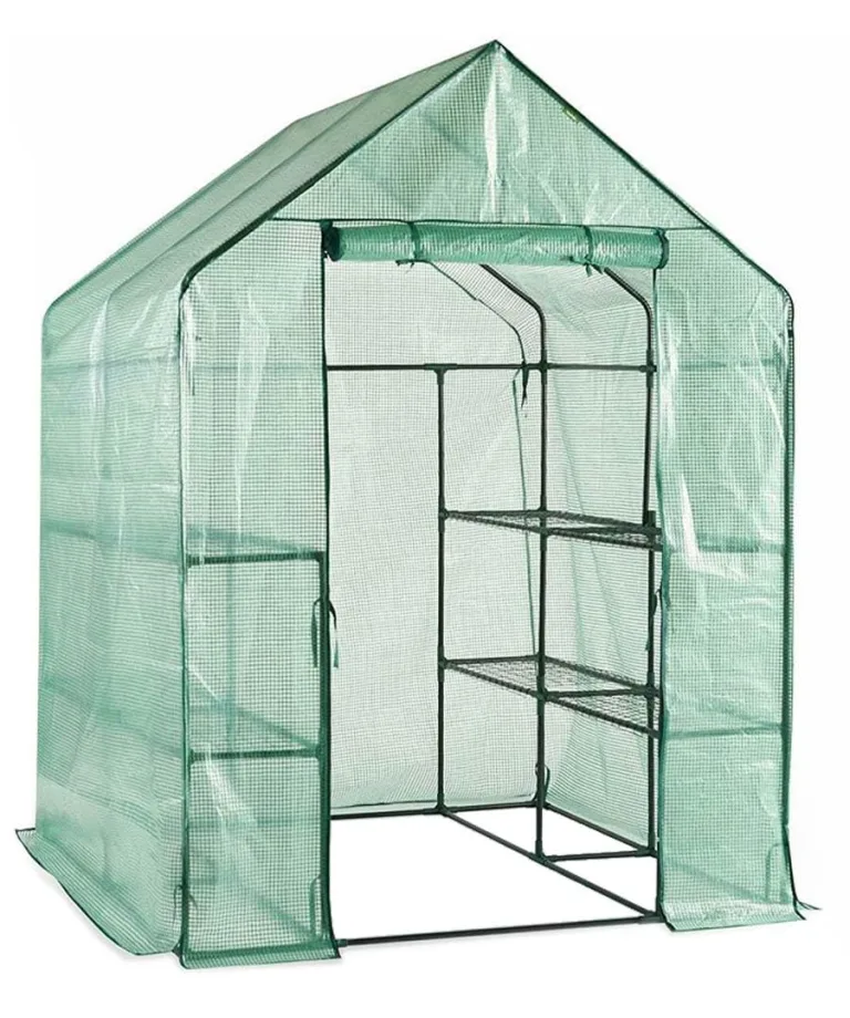 Escala Gewächshaus Treibhaus Glashaus Frühbeet (143 x 143 x 195 cm) Grün – Bild 2