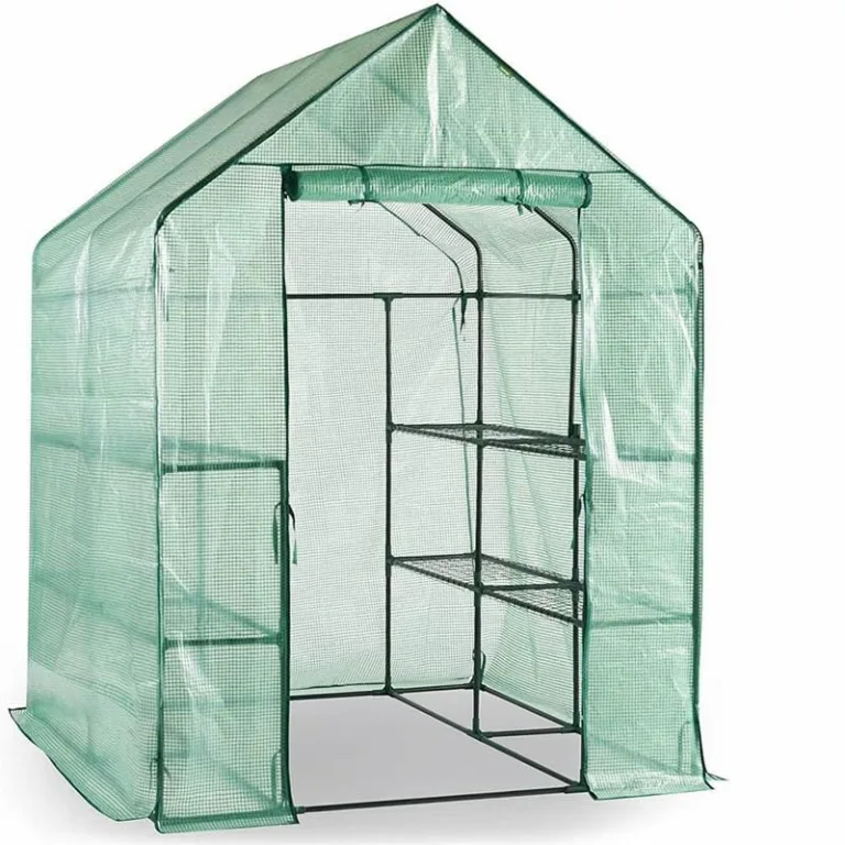Escala Gewächshaus Treibhaus Glashaus Frühbeet (143 x 143 x 195 cm) Grün – Bild 1