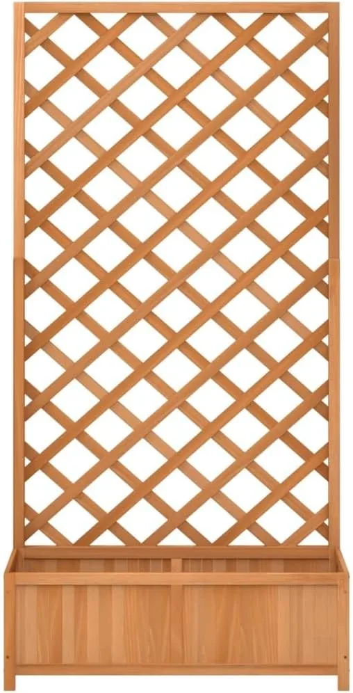 vidaXL Pflanzkasten mit Rankgitter 90x35x180 cm, Massives Fichtenholz, Braun, Hochbeet für Innen & Außen, Balkon & Garten, Kletterpflanzenstütze, Blumenkasten, Holz-Pflanzenhalter – Bild 6