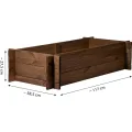 dobar® Hochbeet Massivholz Stecksystem Gr. M stapelbar - Pflanzkasten inkl. Pflanzfolie - 117 x 58,5 x 27,5 cm - Dunkelbraun - Thumbnail 7