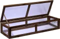 dobar® Frühbeet-Aufsatz aus Holz für Hochbeete - Frühbeet-Kasten mit Folie - 117 x 40 x 26 cm - Dunkelbraun - Thumbnail 7