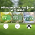 Gewächshaus klein - Foliengewächshaus Winterfest mit Stabiler Folie für Gewächshaus & Tomatenhaus -Treibhaus & Folientunnel für Balkon, Garten, Anzucht & Pflanzenzucht - 200 x 300 x 200 cm - Thumbnail 4