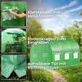Gewächshaus klein - Foliengewächshaus Winterfest mit Stabiler Folie für Gewächshaus & Tomatenhaus -Treibhaus & Folientunnel für Balkon, Garten, Anzucht & Pflanzenzucht - 200 x 300 x 200 cm - Thumbnail 3