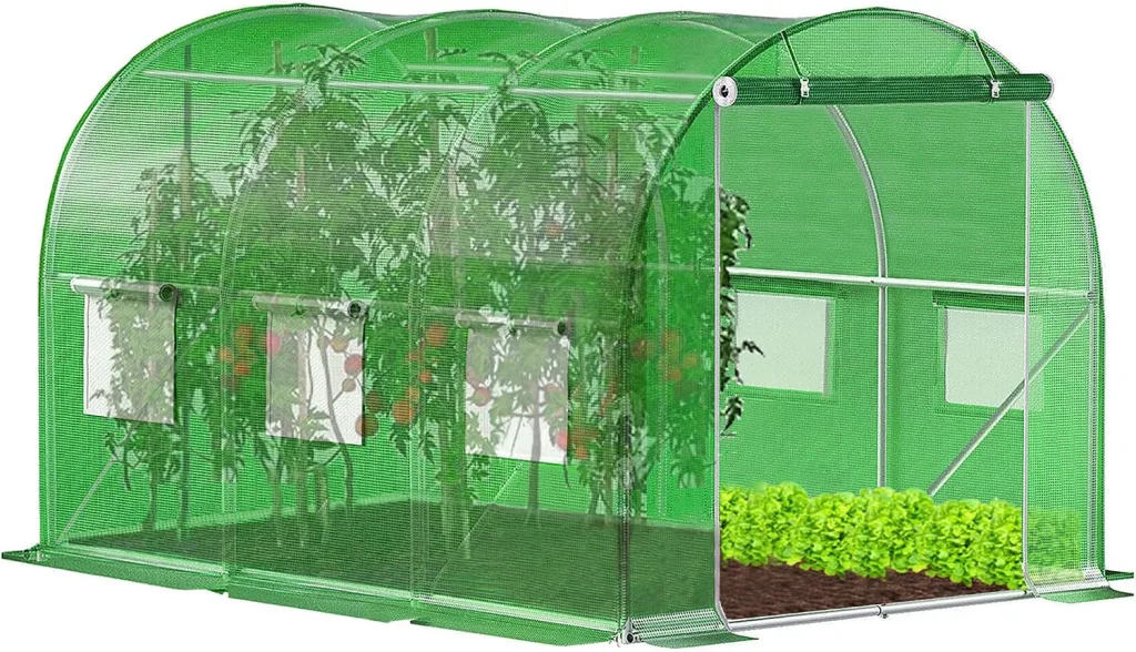 Gewächshaus Klein Foliengewächshaus - Tomatenhaus mit robuster Gewächshaus Folie | Balkon Gewächshaus Winterfest | Folientunnel Tomatengewächshaus Greenhouse für Garten