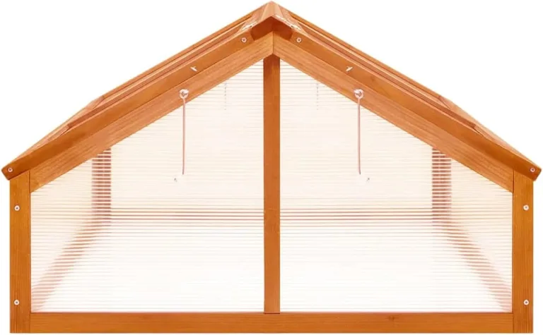 ARKEM Gewächshaus Braun 114x80x50 cm Tannenholz FoliengewäChshaus Tomaten GewäChshaus Grow Tent – Bild 4