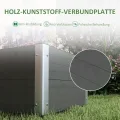 Outsunny Hochbeet, Blumenkasten, Pflanzkasten mit offenem Boden, Kräuterbeet für Garten, Balkon, Grau, 60 x 60 x 30 cm - Thumbnail 4