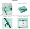 Gardebruk® Foliengewächshaus 7m² aufrollbare Tür 6 Fenster Treibhaus Tomatenhaus Folientunnel Anzucht 350x200x200cm - Thumbnail 4