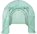 Gardebruk® Foliengewächshaus 7m² aufrollbare Tür 6 Fenster Treibhaus Tomatenhaus Folientunnel Anzucht 350x200x200cm - Thumbnail 3
